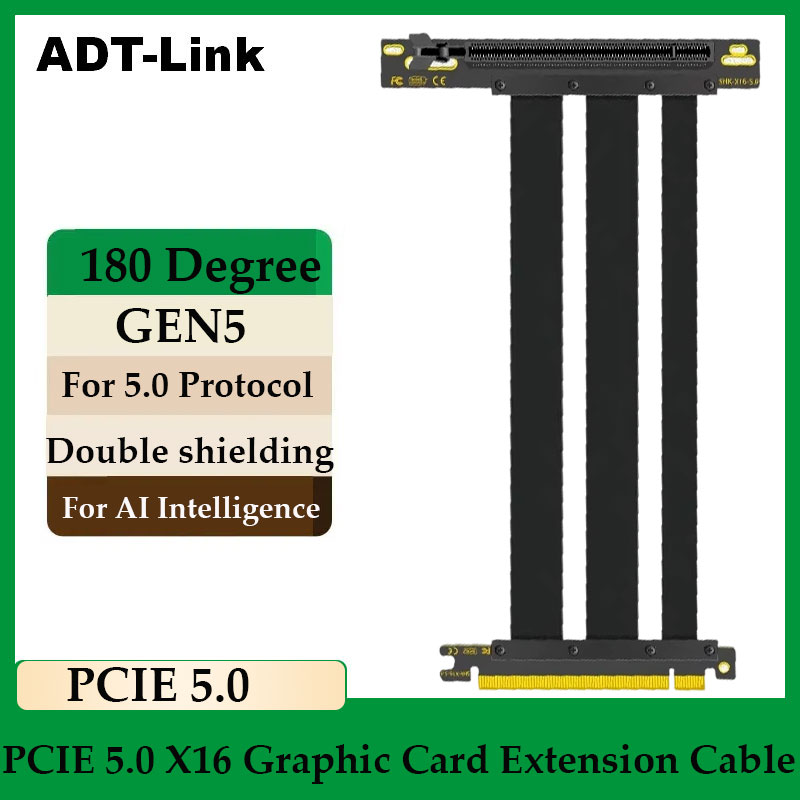 Pcie 5.0 Gpu Riser Cable - ADT-Link PCI-E 5.0 16X Riser-kabel 90