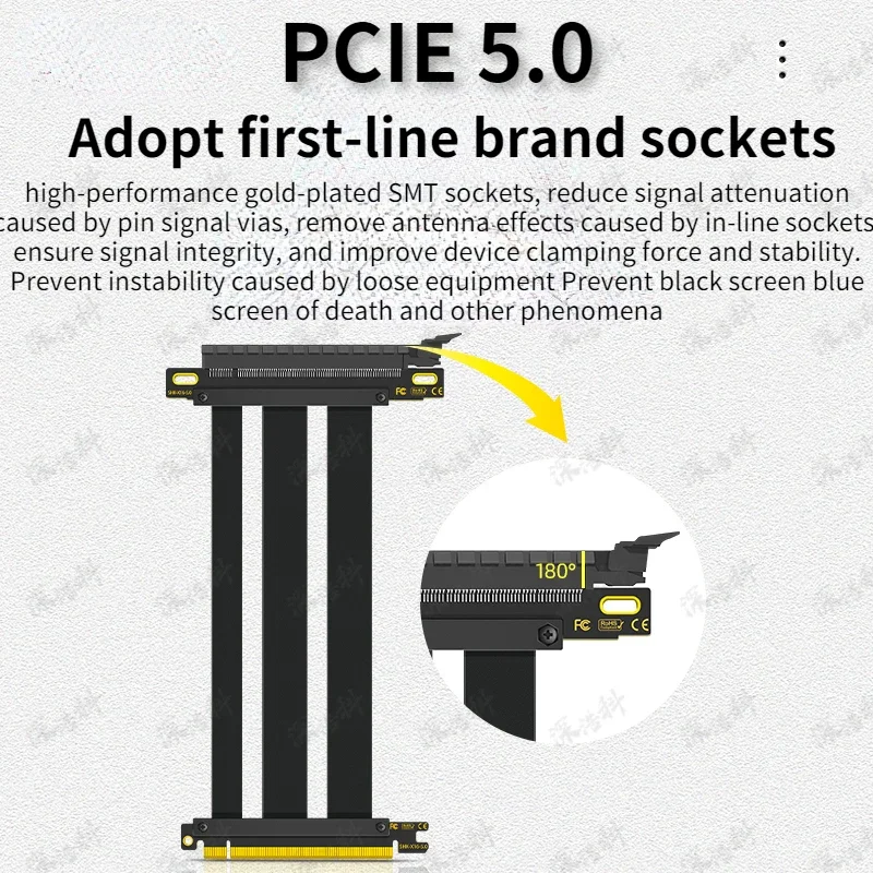 ADT-Link PCI-E 5.0 16X Riser-k - Pcie 5.0 Gpu Riser Cable recensie en prijs
